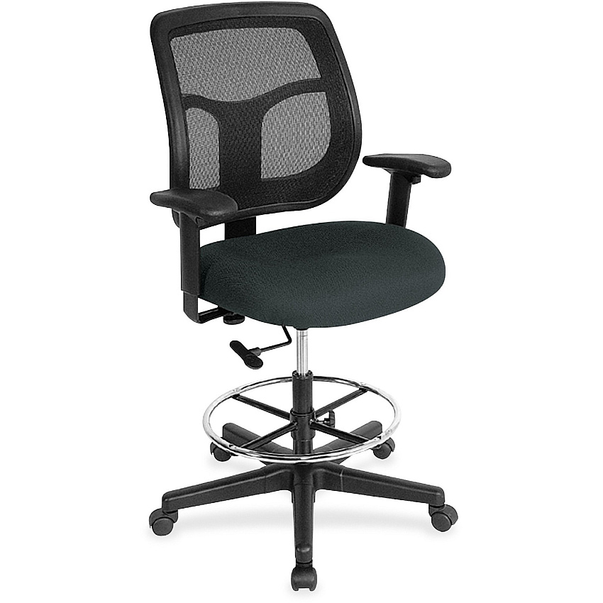 Eurotech Utility Stool Dillon Black - Vinyl - 1 Each (DFT98076)