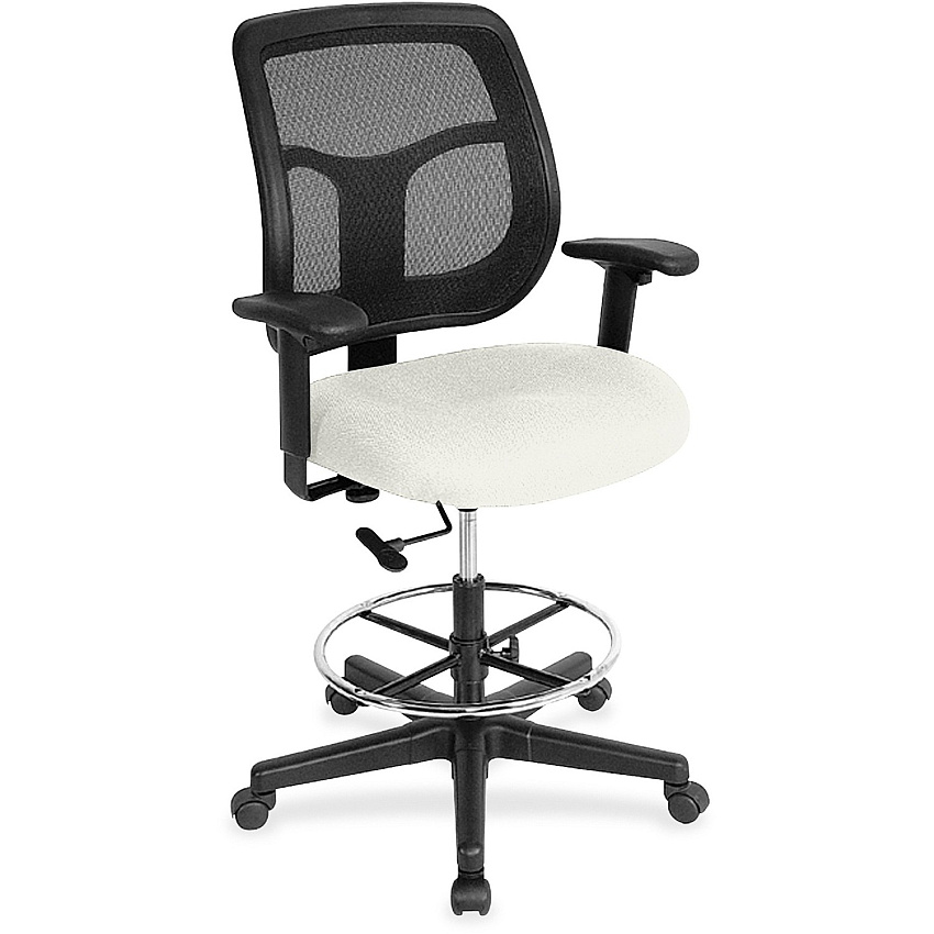 Eurotech Utility Stool Dillon Snow - Vinyl - 1 Each (DFT98103)