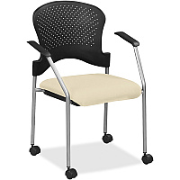 Eurotech Breeze Chair with Casters Buff Seat Color - Vinyl Seat Material - Plastic Back Material - Gray Frame Color - Four-legged Base - Dillon Buff - 1 Each (FS8270007)