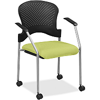 Eurotech Breeze Chair with Casters Apple Green Seat Color - Vinyl Seat Material - Plastic Back Material - Gray Frame Color - Four-legged Base - Dillon Apple Green - 1 Each (FS8270009)