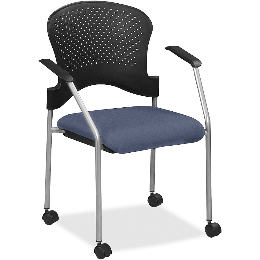 Eurotech Breeze Chair with Casters Ocean Seat Color - Vinyl Seat Material - Plastic Back Material - Gray Frame Color - Four-legged Base - Dillon Ocean - 1 Each (FS8270010)