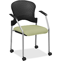 Eurotech Breeze Chair with Casters Sage Seat Color - Vinyl Seat Material - Plastic Back Material - Gray Frame Color - Four-legged Base - Dillon Sage - 1 Each (FS8270069)