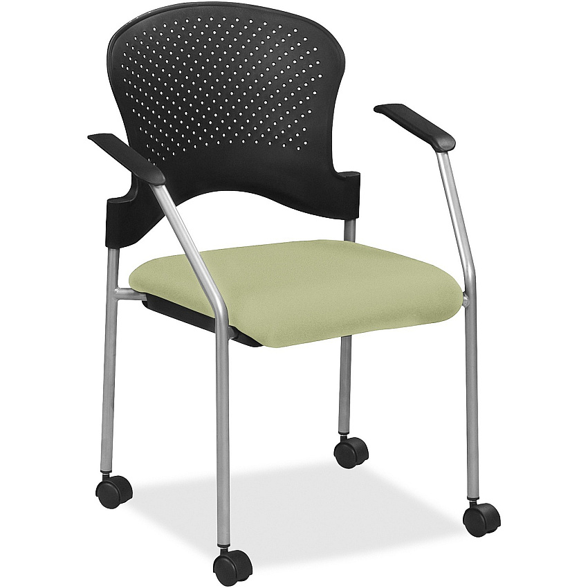 Eurotech Breeze Chair with Casters Sage Seat Color - Vinyl Seat Material - Plastic Back Material - Gray Frame Color - Four-legged Base - Dillon Sage - 1 Each (FS8270069)