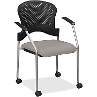 Eurotech Breeze Chair with Casters Metal Seat Color - Vinyl Seat Material - Plastic Back Material - Gray Frame Color - Four-legged Base - Castillo Metal - 1 Each (FS8270071)