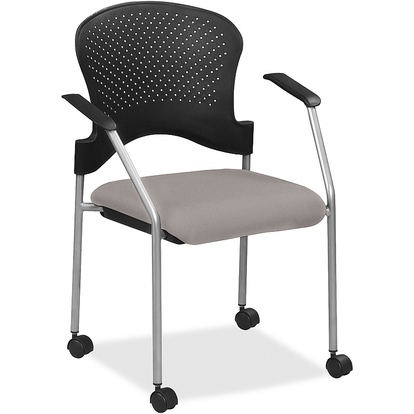 Eurotech Breeze Chair with Casters Metal Seat Color - Vinyl Seat Material - Plastic Back Material - Gray Frame Color - Four-legged Base - Castillo Metal - 1 Each (FS8270071)