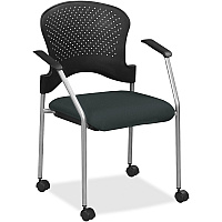 Eurotech Breeze Chair with Casters Black Seat Color - Vinyl Seat Material - Plastic Back Material - Gray Frame Color - Four-legged Base - Dillon Black - 1 Each (FS8270076)