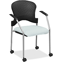 Eurotech Breeze Chair with Casters Breezy Seat Color - Fabric, Vinyl Seat Material - Breezy Back Color - Plastic Back Material - Gray Frame Color - Four-legged Base - Castillo Breezy - Armrest - 1 Each (FS8270102)