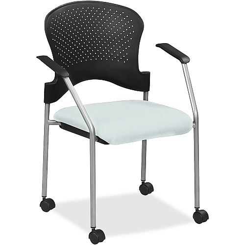 Eurotech Breeze Chair with Casters Breezy Seat Color - Fabric, Vinyl Seat Material - Breezy Back Color - Plastic Back Material - Gray Frame Color - Four-legged Base - Castillo Breezy - Armrest - 1 Each (FS8270102)