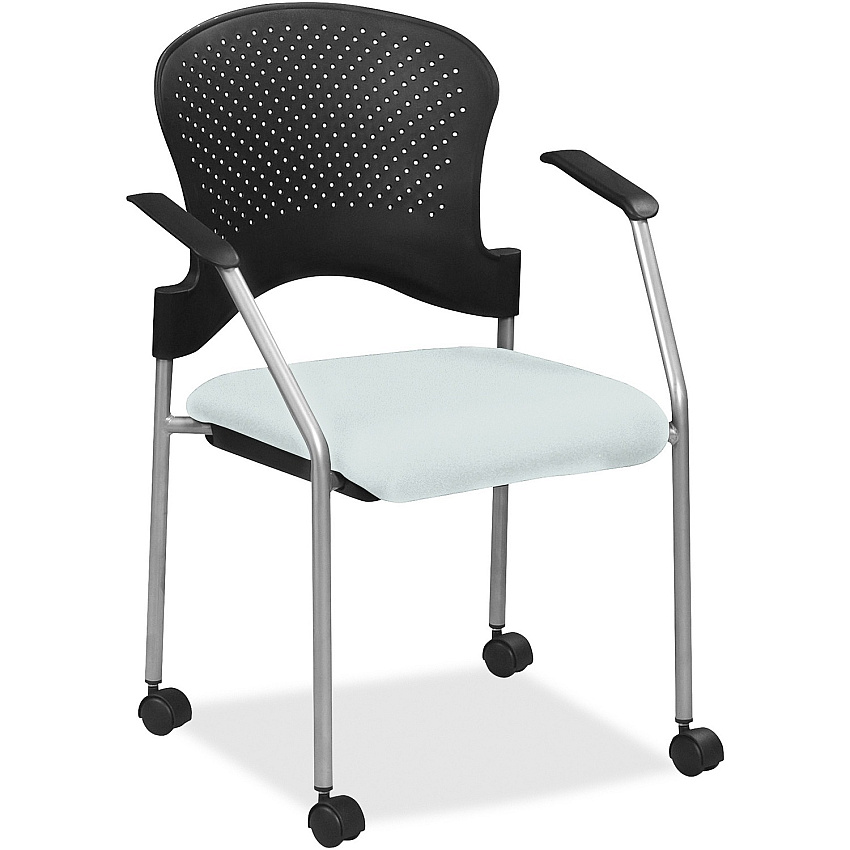 Eurotech Breeze Chair with Casters Breezy Seat Color - Fabric, Vinyl Seat Material - Breezy Back Color - Plastic Back Material - Gray Frame Color - Four-legged Base - Castillo Breezy - Armrest - 1 Each (FS8270102)