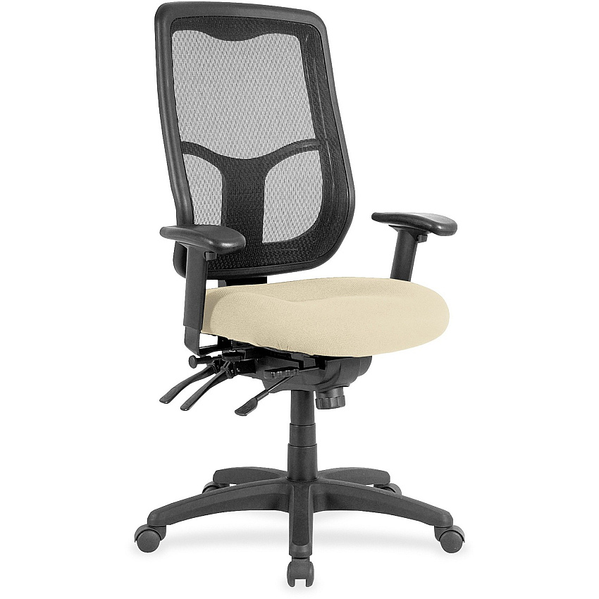 Eurotech Executive Chair Fabric Seat Material - High Back - Dillon Buff - Vinyl - 1 Each (MFH9SL007)