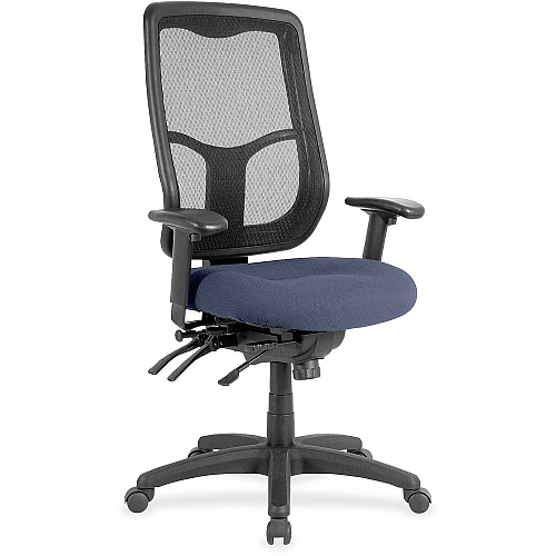 Eurotech Executive Chair Fabric Seat Material - High Back - Dillon Ocean - Vinyl - 1 Each (MFH9SL010)