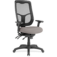 Eurotech Executive Chair Fabric Seat Material - High Back - Castillo Metal - Vinyl - 1 Each (MFH9SL071)