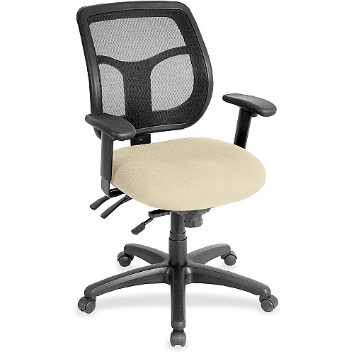 Eurotech Apollo Multi-Function Task Chair Buff Seat Color - Fabric, Vinyl Seat Material - 5-star Base - Dillon Buff - Armrest - 1 Each (MFT945007)