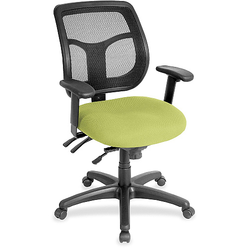 Eurotech Apollo Multi-Function Task Chair Apple Green Seat Color - Fabric, Vinyl Seat Material - 5-star Base - Dillon Apple Green - Armrest - 1 Each (MFT945009)