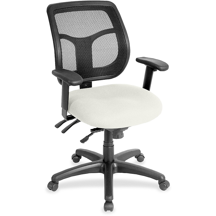 Eurotech Task Chair Snow Seat Color - Fabric, Vinyl Seat Material - Dillon Snow - 1 Each (MFT945103)