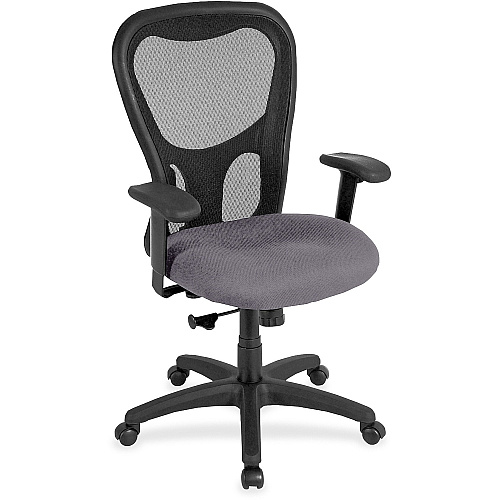 Eurotech Apollo Synchro High Back Chair Carbon Seat Color - Fabric, Vinyl Seat Material - High Back - 5-star Base - Canyon Carbon - 1 Each (MM9500101)