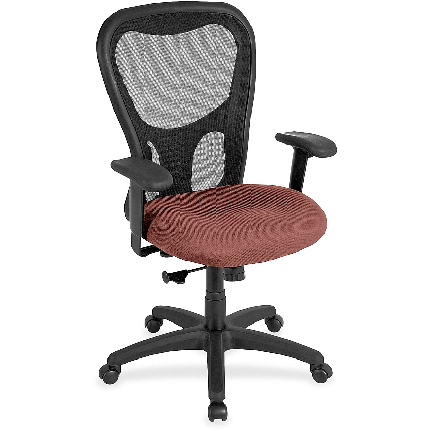Eurotech Apollo Synchro High Back Chair Cordovan Seat Color - Fabric, Vinyl Seat Material - High Back - 5-star Base - Dillon Cordovan - 1 Each (MM9500106)