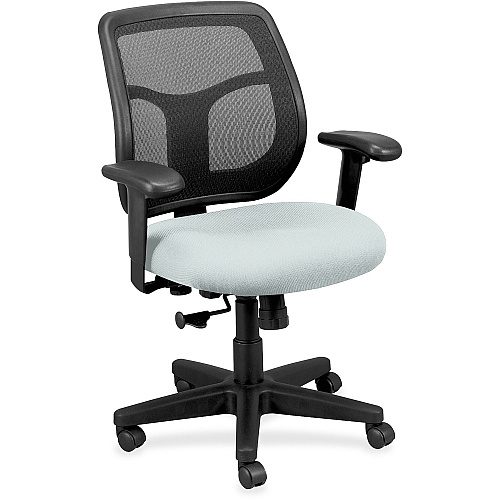 Eurotech Apollo Mid-back Task Chair Breezy Seat Color - Vinyl, Fabric Seat Material - Mid Back - 5-star Base - Castillo Breezy - 1 Each (MT9400102)