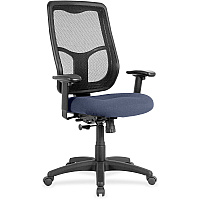 Eurotech Apollo High Back Synchro Task Chair Ocean Seat Color - Fabric, Vinyl Seat Material - High Back - 5-star Base - Dillon Ocean - 1 Each (MTHB94010)