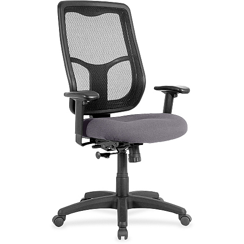 Eurotech Apollo High-back with Ratchet Back Carbon Seat Color - Fabric, Vinyl Seat Material - High Back - 5-star Base - Canyon Carbon - 1 Each (MTHB94101)
