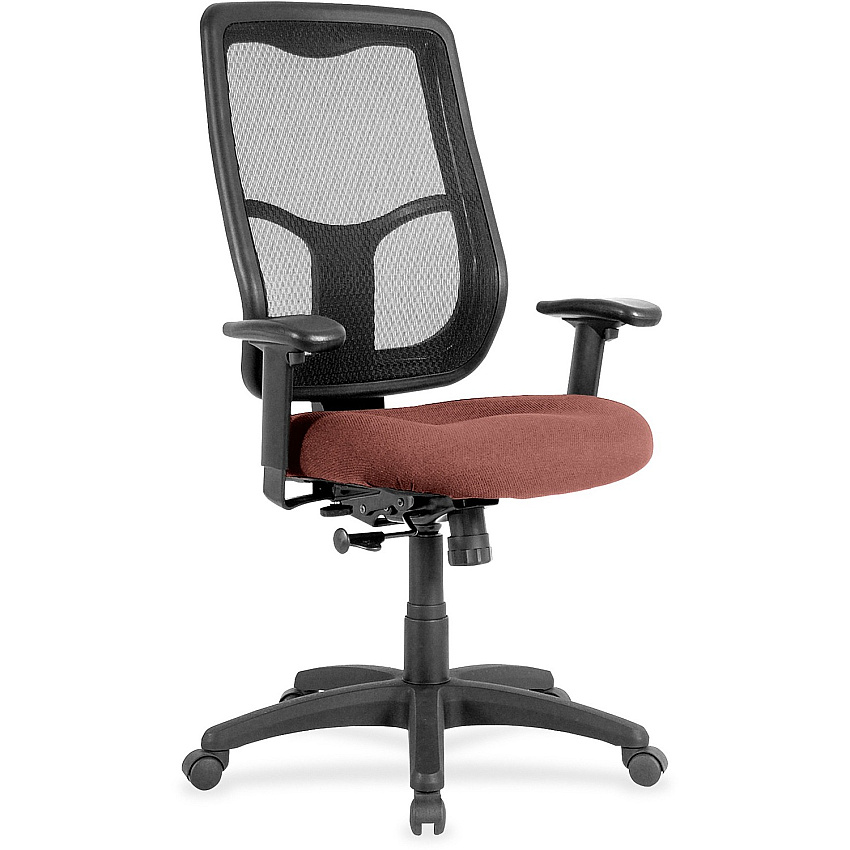 Eurotech Apollo High-back with Ratchet Back Cordovan Seat Color - Fabric, Vinyl Seat Material - High Back - 5-star Base - Dillon Cordovan - 1 Each (MTHB94106)