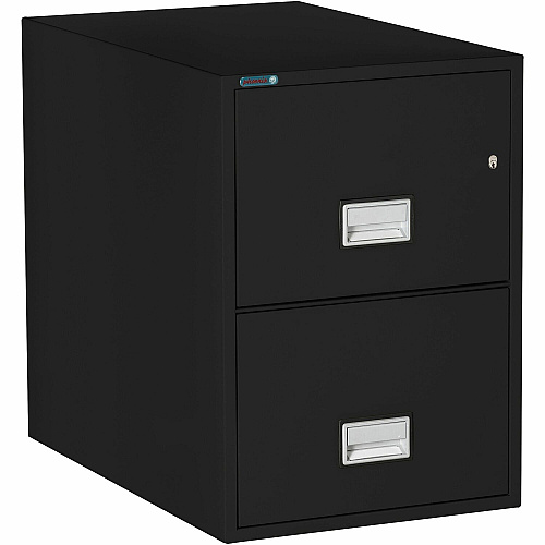 Phoenix World Class Vertical File - 2-Drawer 19.9" Width x 31" Depth x 28" Height - 2 x Drawer(s) for File - Legal - Vertical - Fire Resistant, Explosion Resistant, Impact Resistant - Black - 1 Each (LGL2W31B)