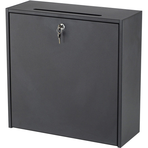 Safco Wall-Mountable Interoffice Mailbox, 18w x 7d x 18h, Black (4259BL)