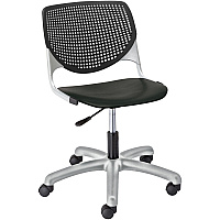 KFI Kool Task Chair with Perforated Back Black Seat Color - Polypropylene Seat Material - Black Back Color - Polypropylene Back Material - Powder Coated Silver Frame Color - Steel Frame Material - 5-star Base - 1 Each (TK2300P10)