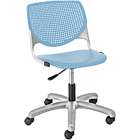 KFI Kool Task Chair with Perforated Back Sky Blue Seat Color - Polypropylene Seat Material - Sky Blue Back Color - Polypropylene Back Material - Powder Coated Silver Frame Color - Steel Frame Material - 5-star Base - 1 Each (TK2300P35)