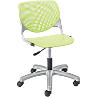 KFI Kool Task Chair with Perforated Back Lime Green Seat Color - Polypropylene Seat Material - Lime Green Back Color - Polypropylene Back Material - Powder Coated Silver Frame Color - Steel Frame Material - 5-star Base - 1 Each (TK2300P14)