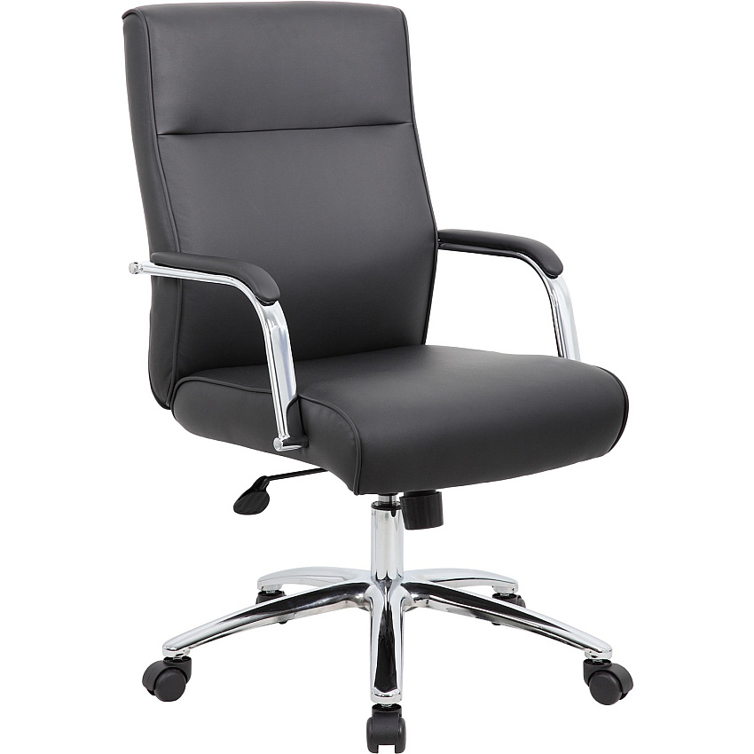 Boss Conf Chair, Black Black - 1 Each (B696CBK)
