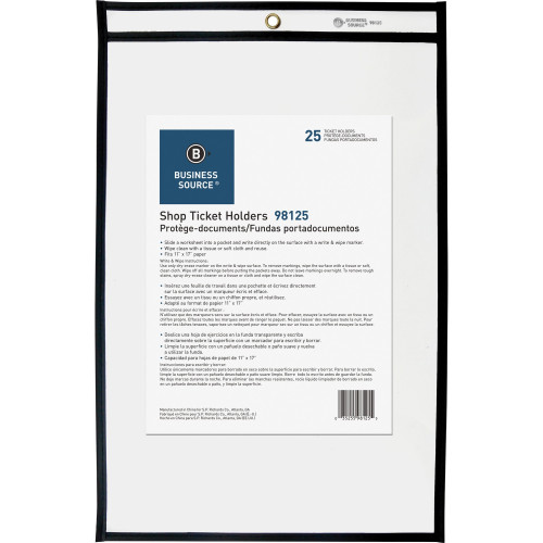 Business Source Clear Heavyweight Shop Ticket Holder (98125)