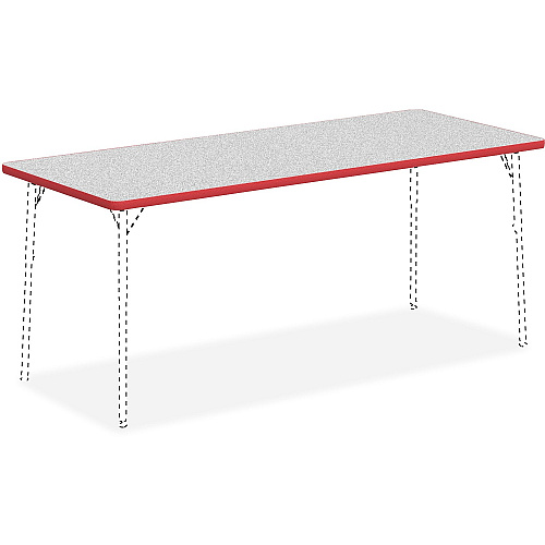 Lorell Classroom Activity Tabletop Gray Nebula, High Pressure Laminate (HPL) Rectangle Top - 72" Table Top Width x 30" Table Top Depth x 1.13" Table Top Thickness - Classroom - Assembly Required - 1 Each (LLR99921)