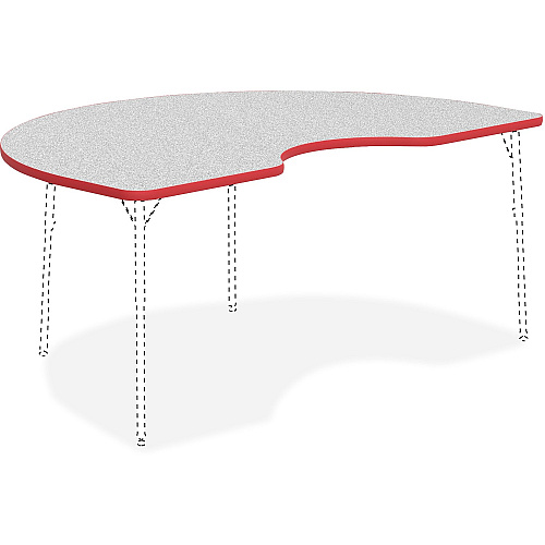 Lorell Classroom Activity Tabletop Gray Nebula, High Pressure Laminate (HPL) Kidney-shaped Top - 72" Table Top Width x 48" Table Top Depth x 1.13" Table Top Thickness - Classroom - Assembly Required - 1 Each (LLR99925)