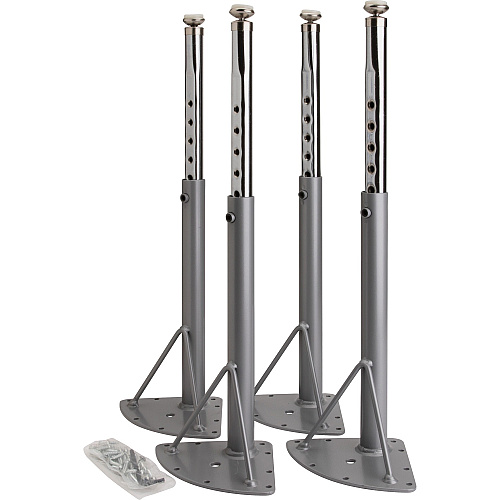 Lorell Activity Table Height-Adjustable Leg Kit - 17" to 25"H 30" Length x 1.12" Diameter - Silver Mist, Chrome - 4 / Carton (LLR99927)