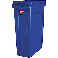 Rubbermaid Commercial Slim Jim 23-Gallon Vented Waste Container 23 gal Capacity - Handle, Durable, Recyclable - 30