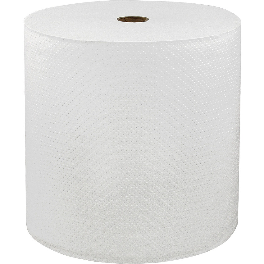 LoCor Hard Wound Roll Towels 1 Ply - 7" Width x 800 ft Length - White - Virgin Fiber - 6 Rolls Per Carton - 6 / Carton (46897)