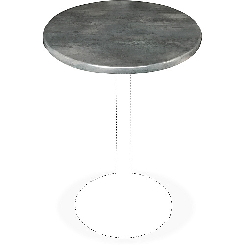 Holland Bar Stools Utility Table Top Round Top - 30" Table Top Diameter - Black Steel - 2 / Carton (OD30RBLKSTL)