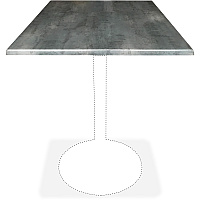 Holland Bar Stools Utility Table Top Square Top - 30" Table Top Width x 30" Table Top Depth - Black Steel - 2 / Carton (OD30SBLKSTL)