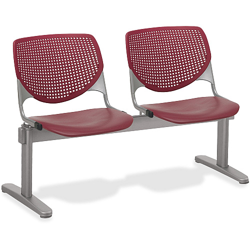 KFI KOOL 2 Seat Beam Polypropylene Seat Material - Polypropylene Back Material - Powder Coated Silver Frame Color - Steel Frame Material - Burgundy - 1 Each (2300BEAM2P7)