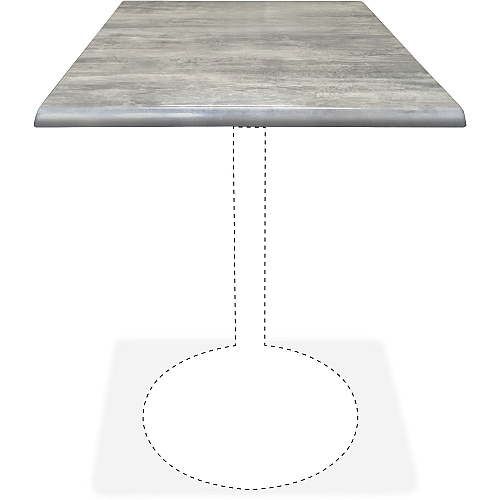 Holland Bar Stools Utility Table Top Graystone Square Top - 36" Table Top Length x 36" Table Top Width - 2 / Carton (OD36SGRYSTN)