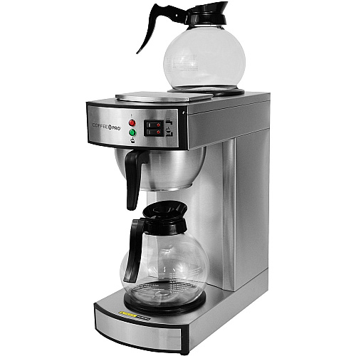 Coffee Pro Twin Warmer Institutional Coffee Maker 2.32 quart - 12 Cup(s) - Multi-serve - Stainless Steel - Stainless Steel Body (CPRLG2)