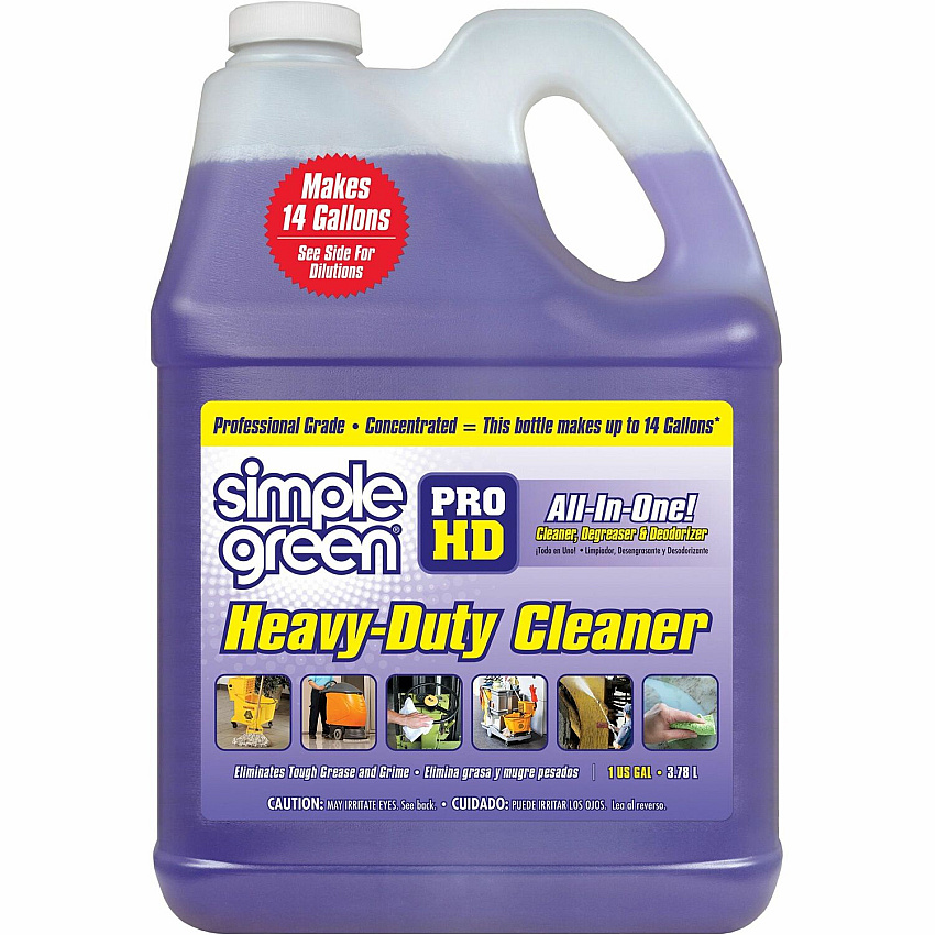 Simple Green Pro HD Heavy-Duty Cleaner & Degreaser For Multipurpose, Multi Surface - Concentrate - Liquid - 128 fl oz (4 quart) - Non-corrosive, Heavy Duty, Fragrance-free - Purple - 2 / Carton (213421)