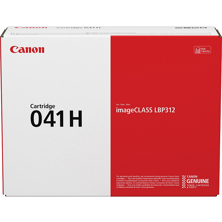 Canon 041H Original High Yield Laser Toner Cartridge - Black - 1 Each 20000 Pages (CRTDG041H)