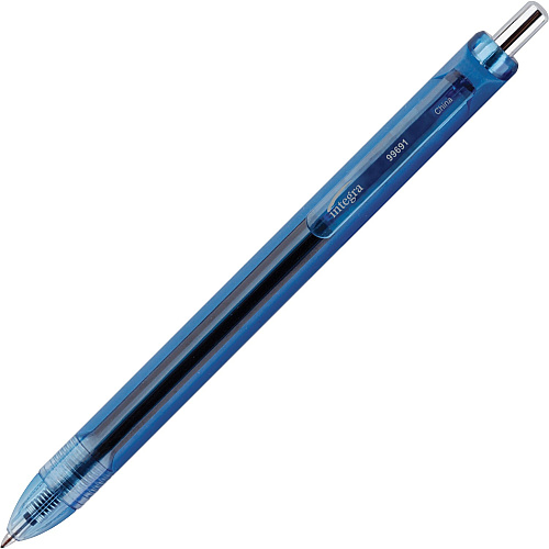 Integra Quick Dry Gel Ink Retractable Pen 0.7 mm Pen Point - Retractable - Blue Ink - Gel-based - 1 Dozen (99691)