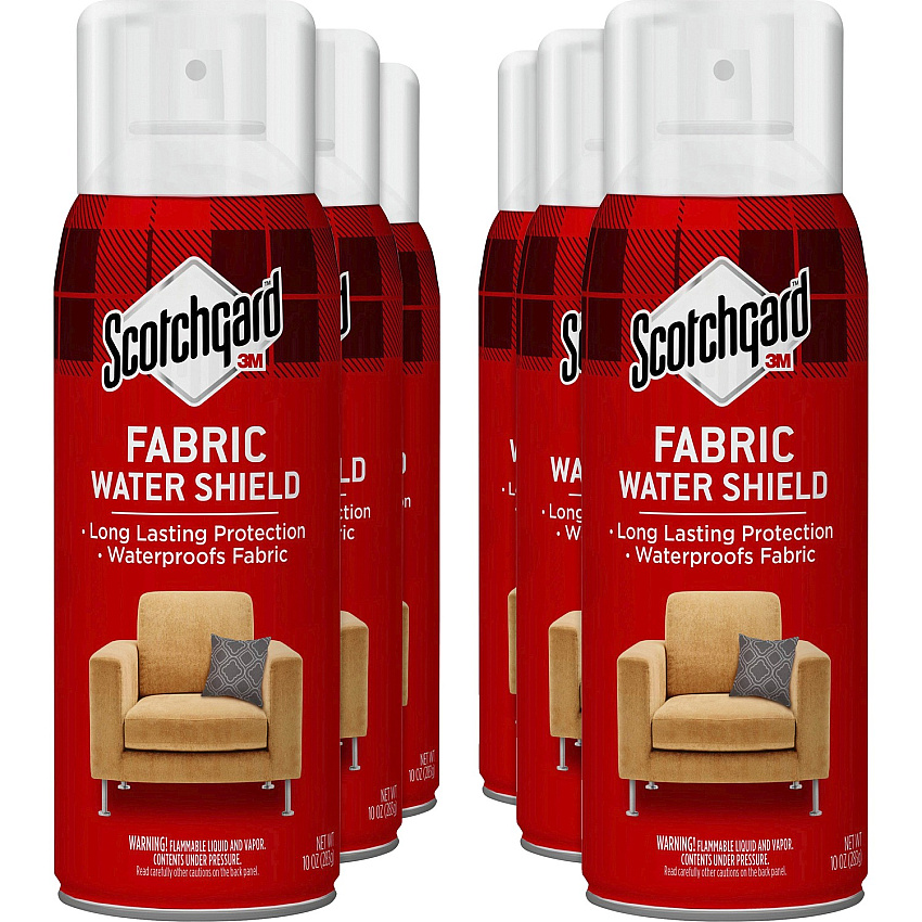 Scotchgard Fabric Water Shield For Fabric - 10 fl oz (0.3 quart) - Recommended For: Stain Remover - Odorless, Soil Resistant - Aqua - 6 / Carton (4106106CT)