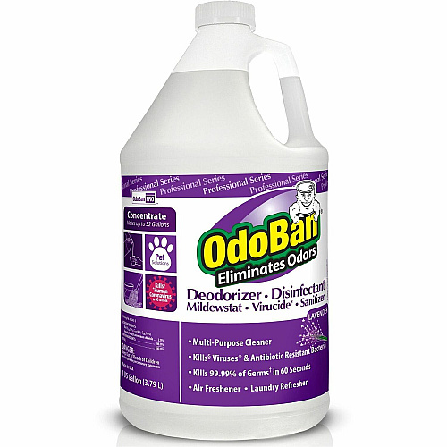 OdoBan Deodorizer Disinfectant Cleaner Concentrate Concentrate - 128 fl oz (4 quart) - Lavender Scent - Recommended For: Odor Remover - Disinfectant, Deodorize, Residue-free - Purple - 1 Each (911162G4)