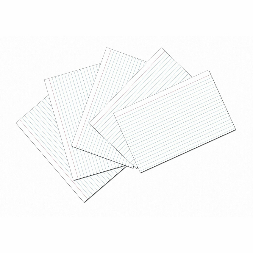 Pacon Ruled Index Cards Front Ruling Surface - Ruled Front Ruling - 0.25" Ruled - Index Card - 5" x 8" Sheet Size - White Paper - Sturdy - 100 / Pack (5137)