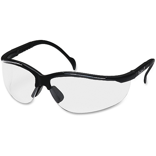 ProGuard 830 Series Style Line Safety Eyewear Ultraviolet Protection - Polycarbonate - Clear, Black - Lightweight, Adjustable Temple, Comfortable - 144 / Carton (8301000CT)