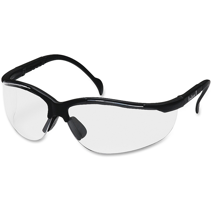 ProGuard 830 Series Style Line Safety Eyewear Ultraviolet Protection - Polycarbonate - Clear, Black - Lightweight, Adjustable Temple, Comfortable - 144 / Carton (8301000CT)